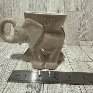 Vintage Frankoma GOP Elephant Shaped Ceramic Mug